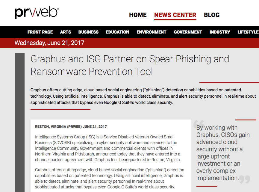 graphus-ISG-new-partnership