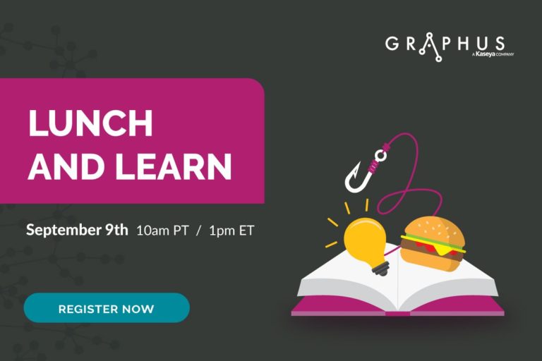 invite to graphus lunch and learn image of burger and a light bulb